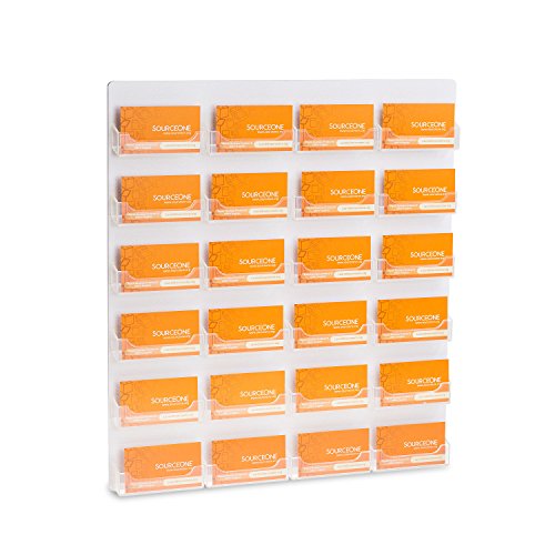 SOURCE ONE LLC Business Card Holder with 24 Pockets and Wall Mount
