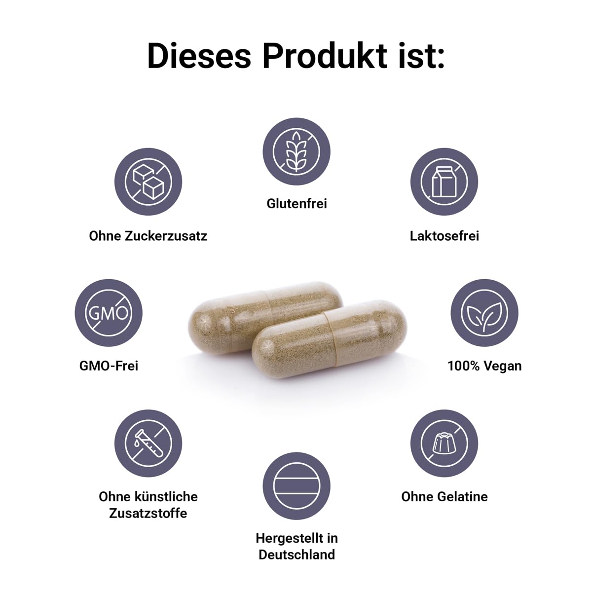 Wechseljahre Kapseln hochdosiert – Yamswurzel Ashwagandha – vegan | Mit Yamswurzel, Ashwagandha, Frauenmantel & Melisse – Vitamin B12, D3, Zink, Folsäure & Eisen – vegan GMO-frei – 60 Kapseln