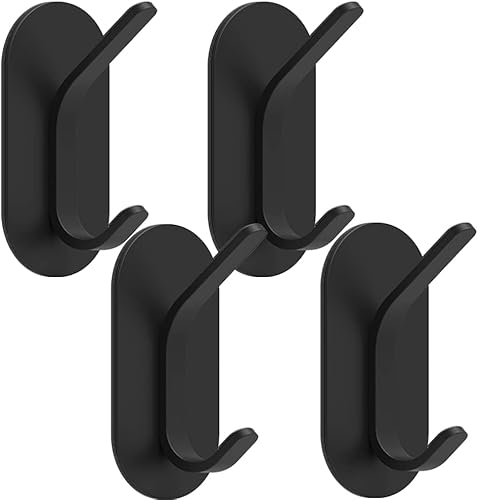 Ganchos adhesivos para colgar abrigos, ganchos de pared impermeables de acero inoxidable, ganchos resistentes para colgar abrigosganchos de baño,