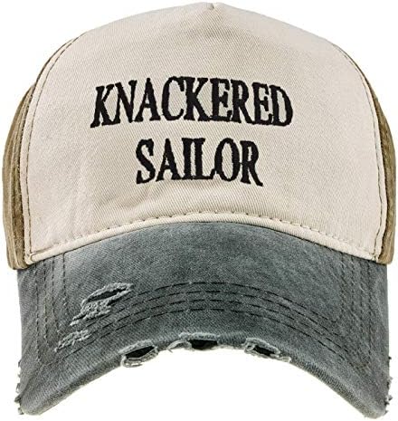 4sold Unisex Soft Cotton Captain Anchor Baseball Cap Inscription Lettering Sun Summer Hat Yachting Beige Navy Black