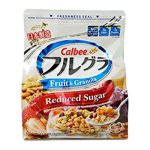 Calbee Frugra Fruit Granola Reduced Sugar 15oz Cover