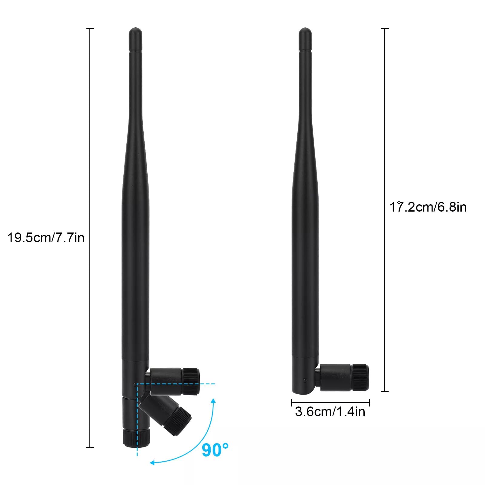 2 Sets 915MHz WiFi Antenna LoRa Indoor 3dBi Gain Omni with SMA Male Connector for Meshtastic LORA32 915MHz ESP32 LoRa OLED Board with 5.9in IPEX Cable