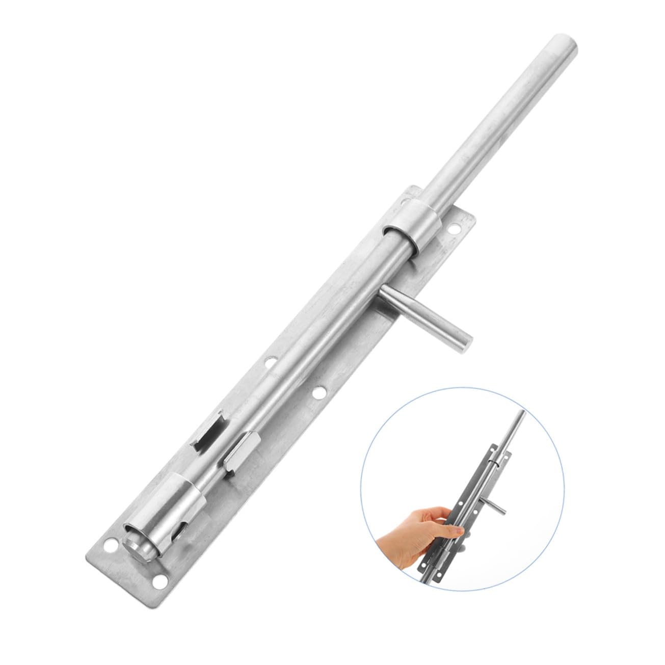 Toddmomy 2 pezzi Catenaccio Scorrevole in Acciaio Inox Rinforzato per Porte Interne e Armadi Serratura di Sicurezza Pesante per Bagno Camera e Cancelli Facile da Installare e Scorrimento