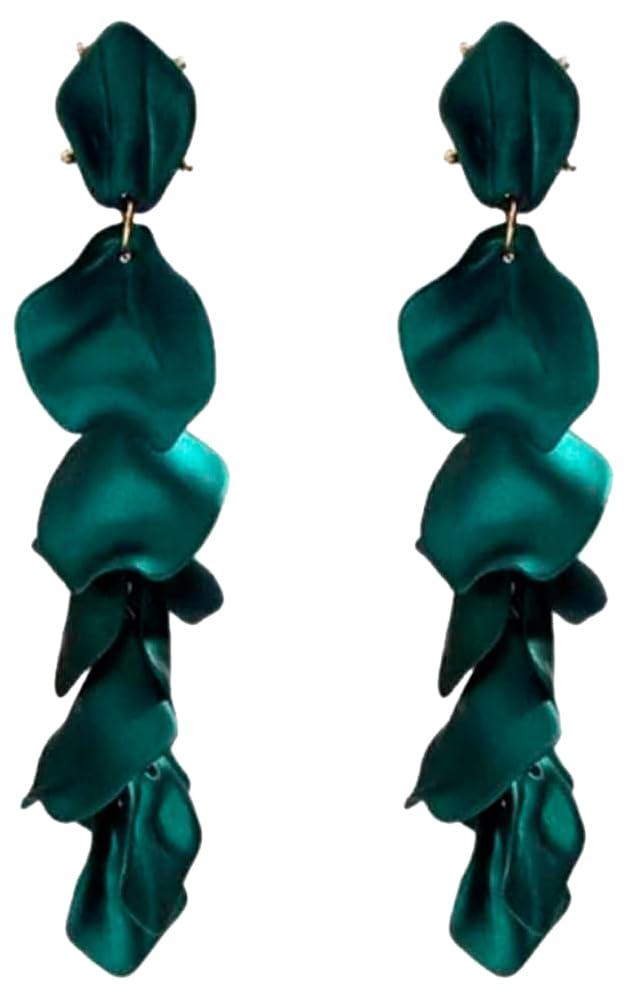yellow chimes Earrings for Women & Girls | Fashion Multicolor long Earring | Gold Plated Dangler | Floral Petal Shaped Western Danglers Earrings | Accessories Jewellery | Birthday & Anniversary Gift-picture-46
