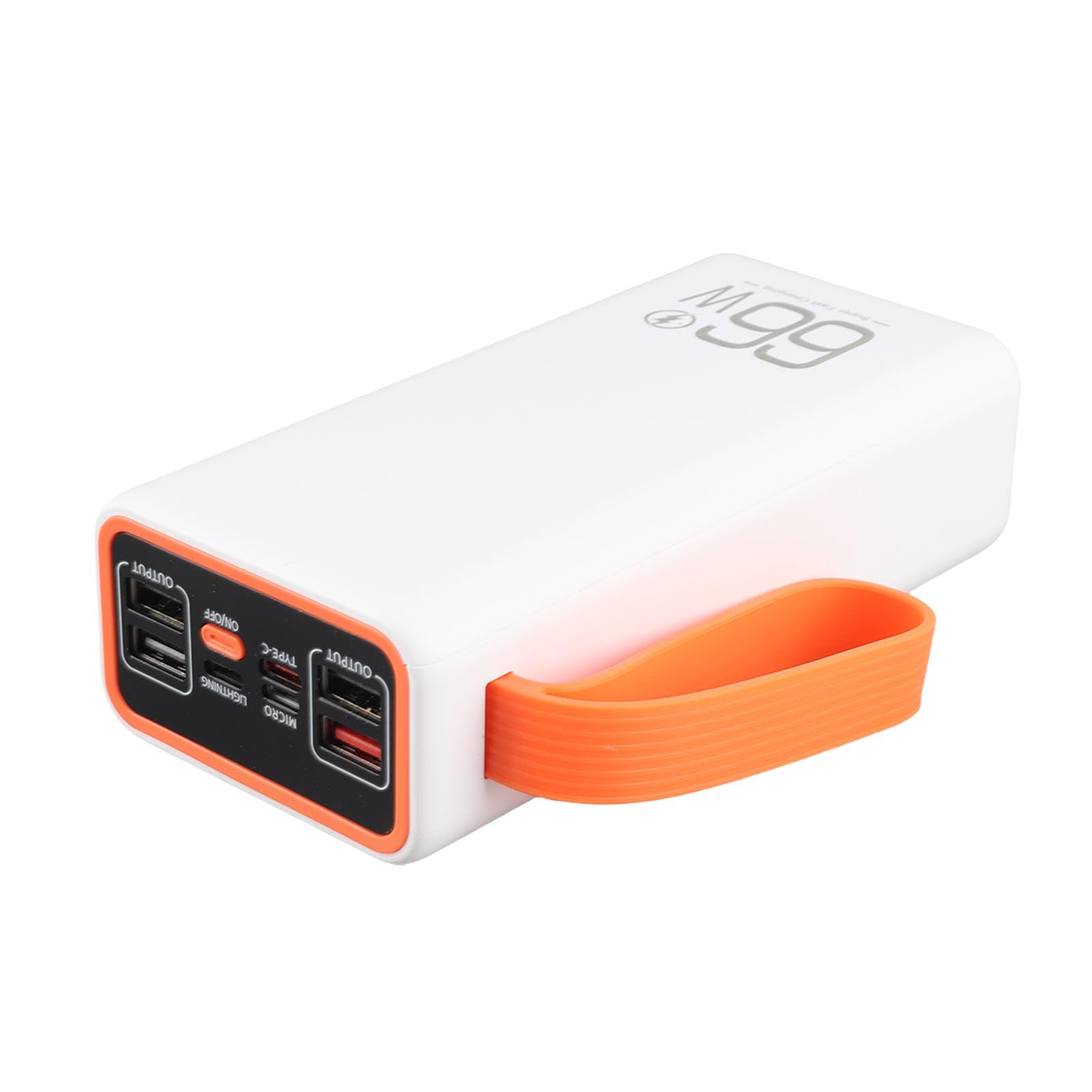 Cuifati Caricatore Portatile a Ricarica Rapida Power Bank da 60000 MAh QC4.0 Batteria Ad Alta capacità con Luce a LED per Alimentatore di Emergenza da Viaggio all'aperto da Campeggio (WHITE)