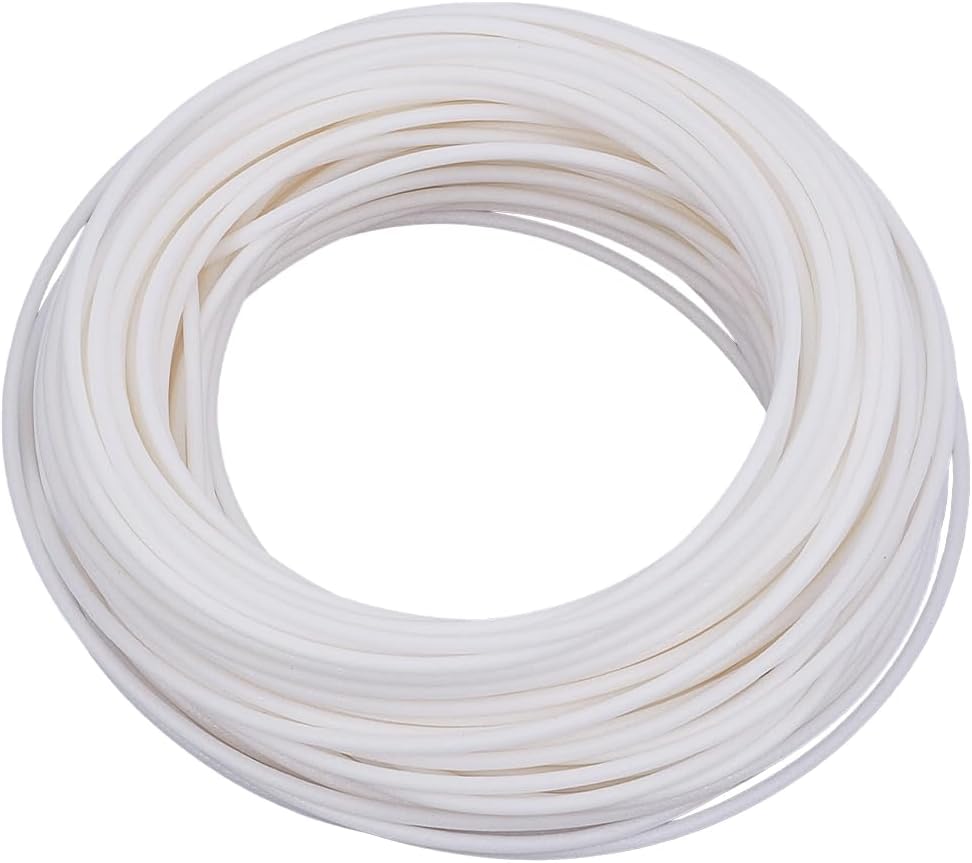 32.81 Yards 3mm White Eva Pipe Sofa Edge Cover Furniture Trimming Strips Durable Home Upholstery Weltfill Solid Filler Plastic Piping Cord for Sewing Making Couch Curtains DIY Craft Supply