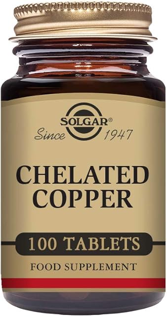 Solgar Chelated Copper Tablets - Pack of 100 - Supports Immunity - For Healthy Hair and Skin - Vegan and Gluten Free