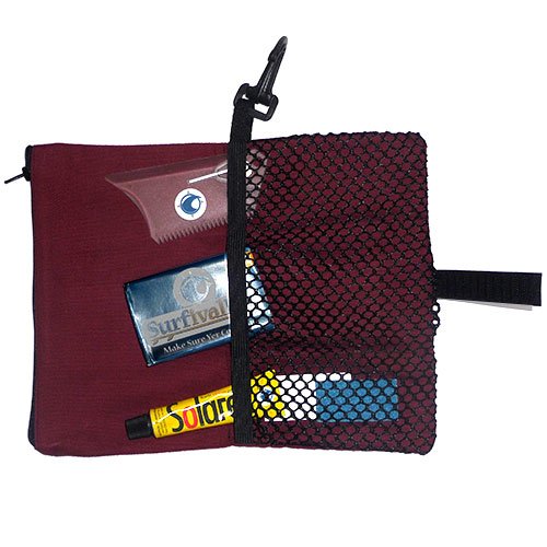 SurfivalKit-Mini - Surf Accessory Travel Kit (Burgundy)