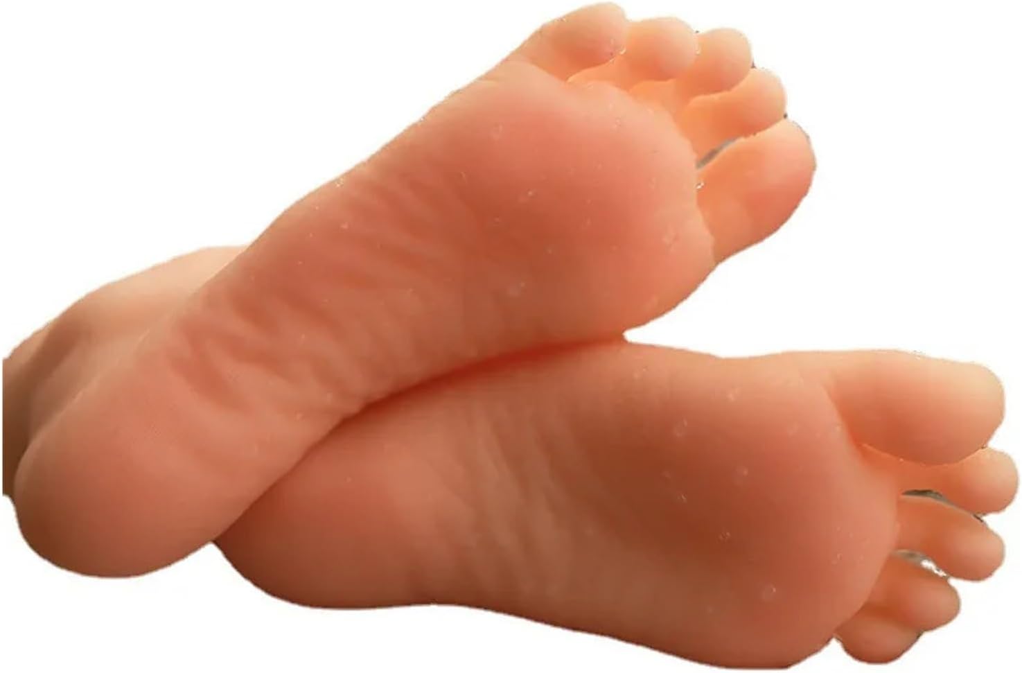18CM Girl Feet Model Simulation Foot Photo Nail Massage Practice Silicone Stockings Manicure TPE H30(Wheat ToesBone Right)