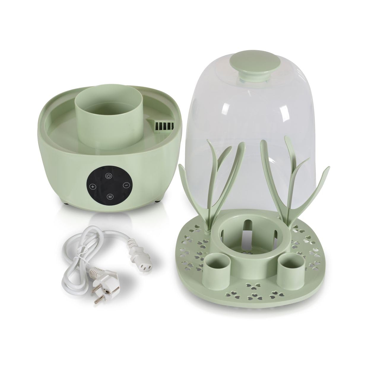 Cangaroo Sterylizator Verde 4 w 1, podgrzewacz do butelek, na 6 butelek, parowar, kolor: zielony