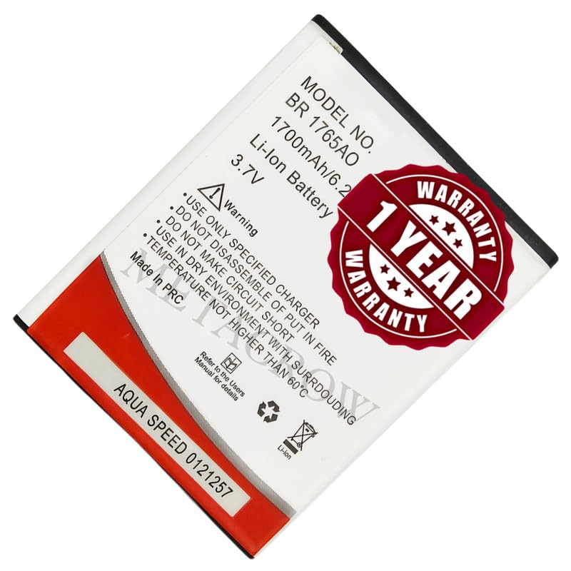 Image of Original BR1765AO Battery Compatible with Intex Aqua Speed - (1700mAh) - 1 Year Warranty BC45