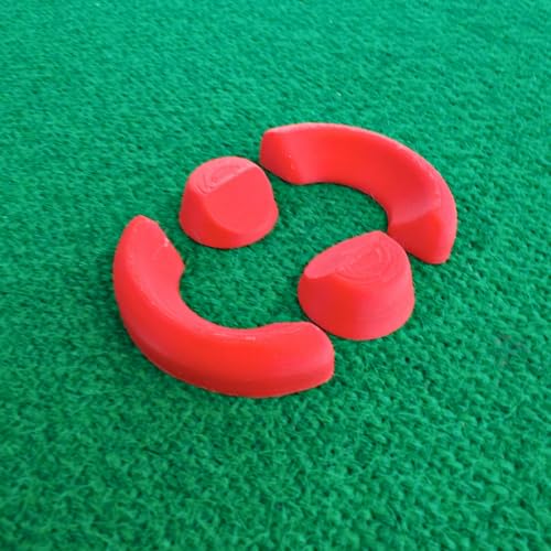 Precision Forge 3D Lawn Bowls Wedges Set of 4 – Anti-Slip Bowls Chocks – Multi-Colour Options – Durable Grip for Indoor & Outdoor Use (Red)