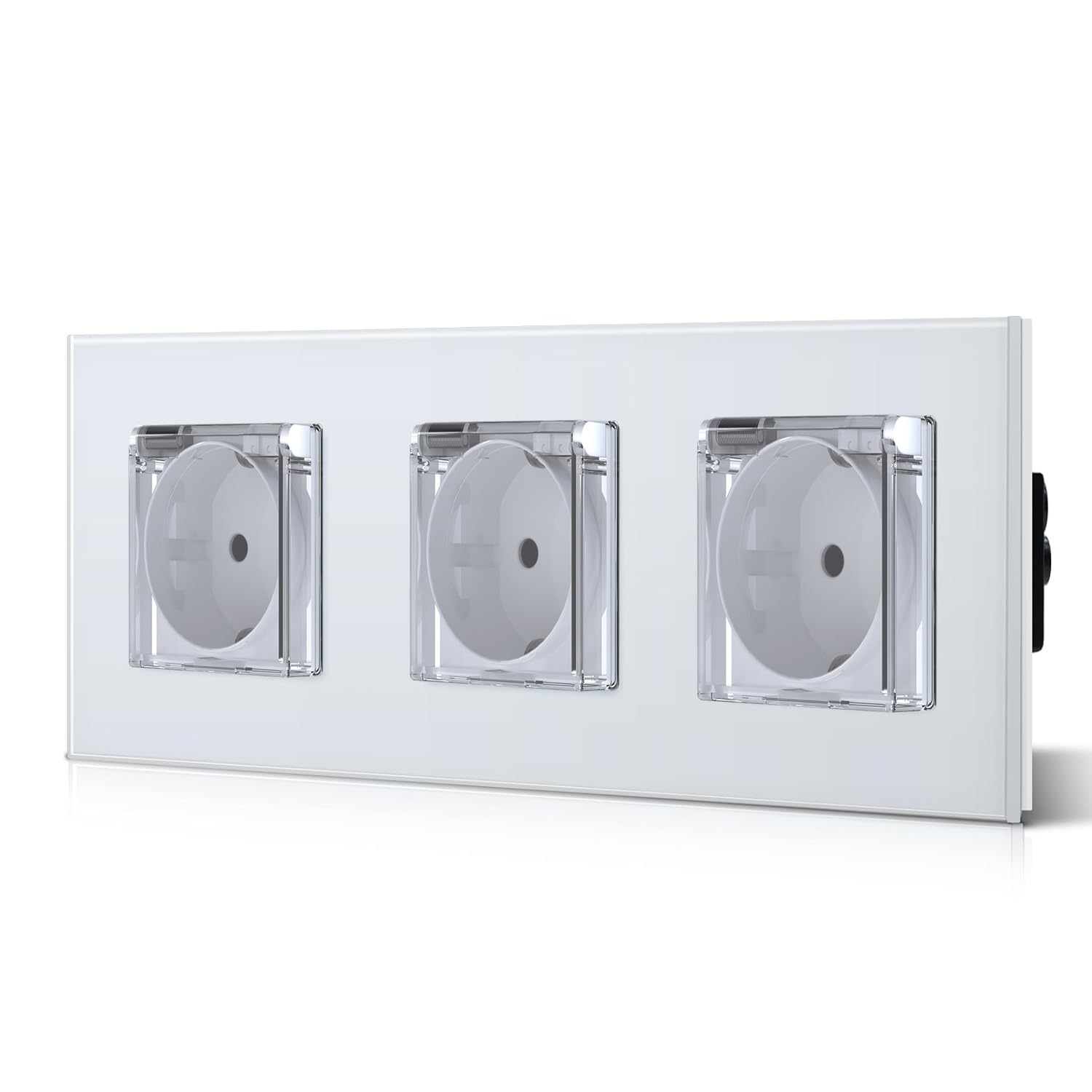 BSEED Interruptor táctil y enchufe pared,Toma de corriente con USB C,Panel de Vidrio con pulsador LED,Sin Función Wifi,1 Gang 1 Vía+1 Enchufe USB/Tipo C,157mm Negro — view 44