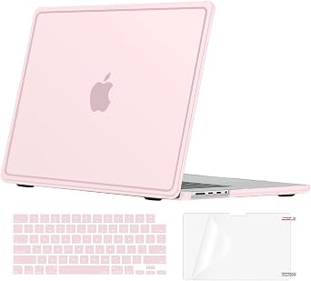 MOSISO Compatible with MacBook Pro 14 inch Case M5 2026 M4 M3 M2 M1 2025-2021 A3427 A3426 A3434 A3112 A3185 A3401 A2918 A2992 A2779 A2442, 3 in 1 Kit Reinforced Shock-Absorbing Hard Shell, Pink