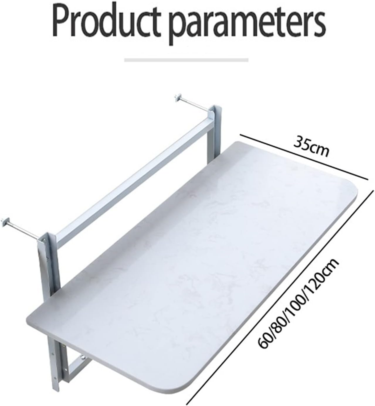 Bar Table for Balcony Railings Folding Outdoor Railing Table for Patio, Garden, Balcony Folding Table for Balcony Hanging Table with Marble Railing