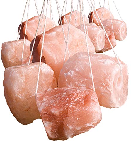 Makana Himalaya Salzleckstein 18 Stück 2,5 kg mit Seil
