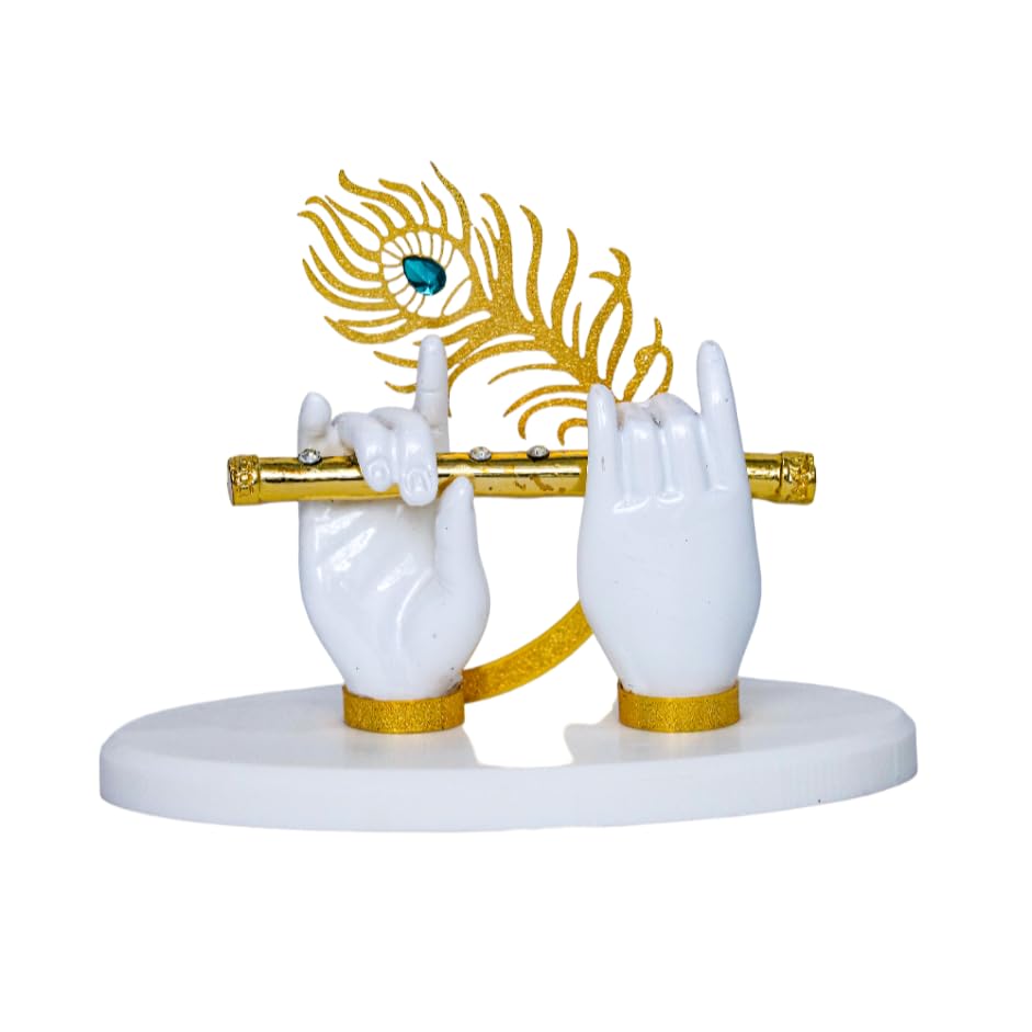 House Of WemyLord Krishna Hand with Flute (White)