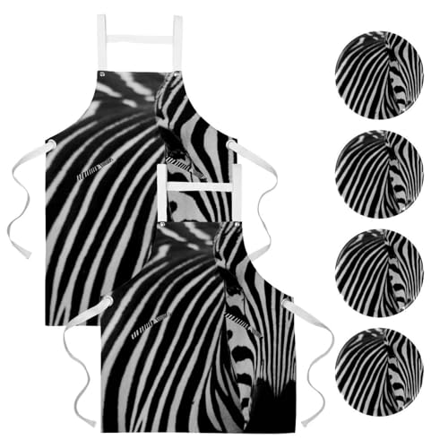 Tablier de cuisine lot de 2 avec broches pour pâtisserie et restaurant