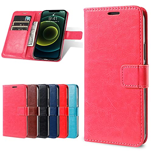 Jiajihua Phone Case Compatible with LG V10 PU Leather Flip Cover Stand Card Slot Wallet Pink