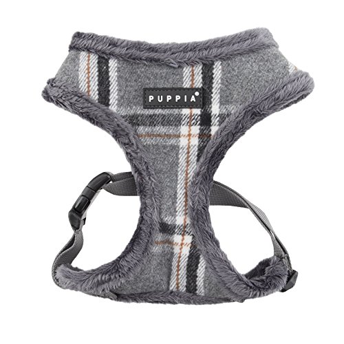 Puppia Kemp Harness-A for Pets, Mélange Grey, Large
