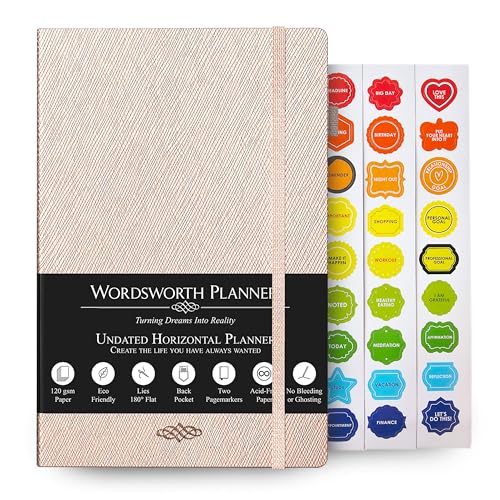 Wordsworth Planner Agenda settimanale senza data