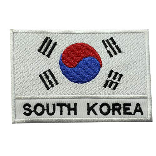 Parche bordado con la bandera nacional de Corea del Sur para coser o planchar
