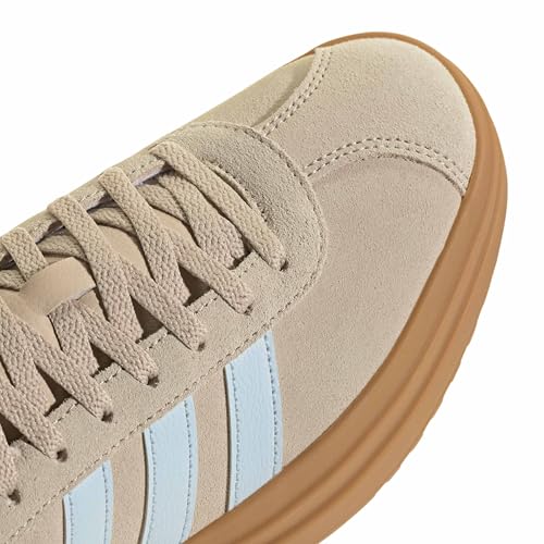 Image of adidas Womens Vl Court Bold Lace Up Sneakers Shoes Casual - Pink