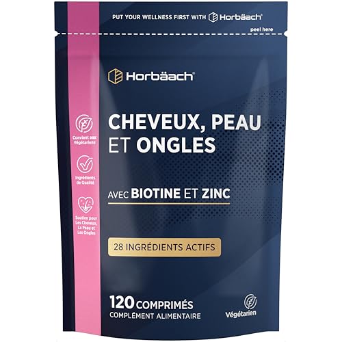 Cheveux Ongles Peau | 28 nutriments avec de la biotine,