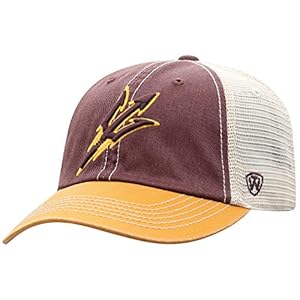 Top of the World Arizona State Sun Devils Men’s Relaxed Fit Adjustable Mesh Offroad Hat Team Color Icon, Adjustable