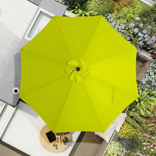 Image of MASTERCANOPY Patio Umbrella 9 ft Replacement Canopy for 8 Ribs-Lime Green Canopy Only