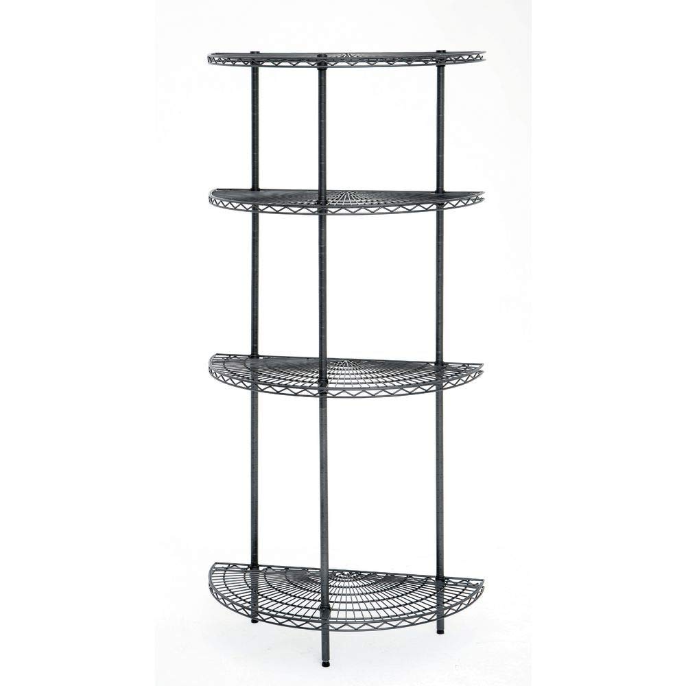 Curved Wire Shelving Flint Metal S-Hooks by HUBERT – Onesize, Alloy Steel, Flint, Model S-HK