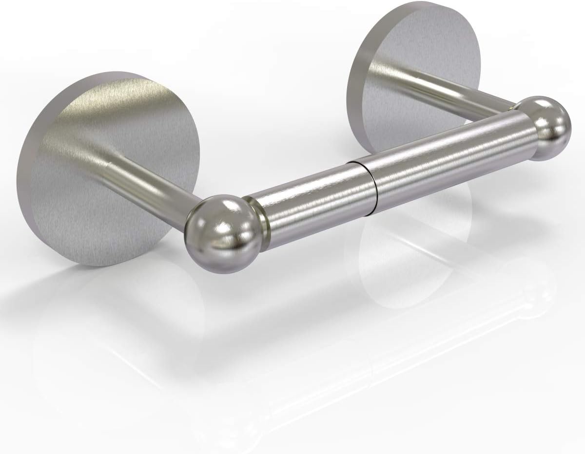 Allied Brass P1024-SN Prestige Skyline Collection 2 Post Tissue Toilet Paper Holder, Satin Nickel