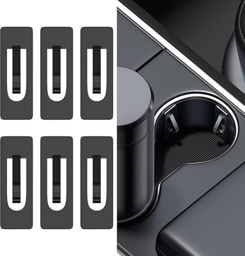 Car Cup Holder Position Limiter, Cup Holder Pad with Self Adhesive, Anti Shake Cup Slot Insert, Cup Holder Stabilizer, Universal Auto Interior Accessories for Cars, Trucks, SUVs (6PCS)