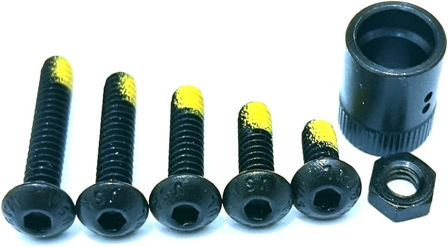 2-Pack Quick Detach Swivels Stud Mount Base Adapter Kit, Heavy-Duty Black Phosphated Steel, Each Set Complete with 5 Screws & 1 Nut