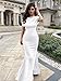 YMDUCH Women's Elegant Sleeveless Off Shoulder Bodycon Long Formal Party Evening Dress White