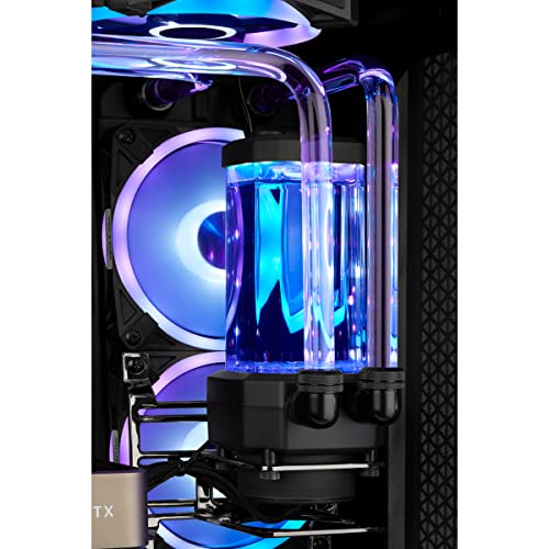 Hydro X Series iCUE XH305i RGB PRO Kit di raffreddamento personalizzato (Circuito di raffreddamento per CPU Hardline, Waterblock per CPU, Combo pompa D5, Radiatore, 3 ventole RGB) Nero - Sistema di raffreddamento - Immagine 8