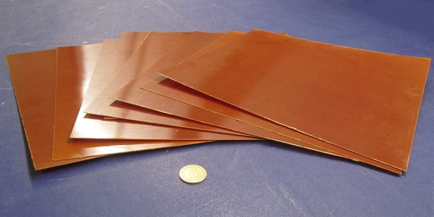 Micarta Linen LE Phenolic Sheets .031 (1/32) Thick x 12 x 12 8 Pcs