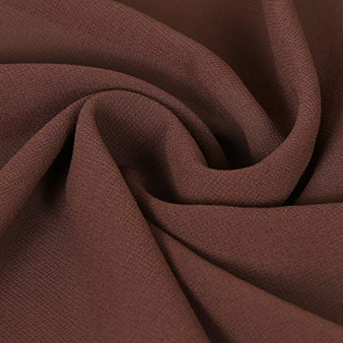 Image of LMVERNA Solid Color Bubble Chiffon Scarf for Women Fashion Soft Hijab Long Scarf Wrap Scarves