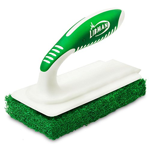 Image of Libman Commercial 1161 Tile and Tub Scrub, Polypropylene, 6 inch x 3 inch, Green and White (Pack of 6)