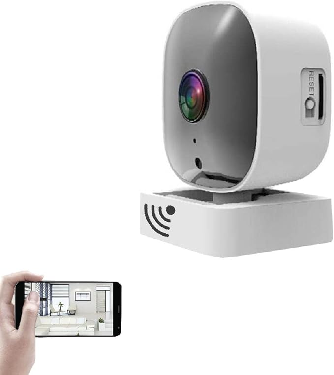 Genérico Cámara de Vigilancia WiFi Interior 2K para Domicilio con Visión Nocturna a Color,Grabación 24/7 Y Alertas Inteligentes,Detección de Movimiento,Audio Bidireccional,2.4GHz Wi-Fi