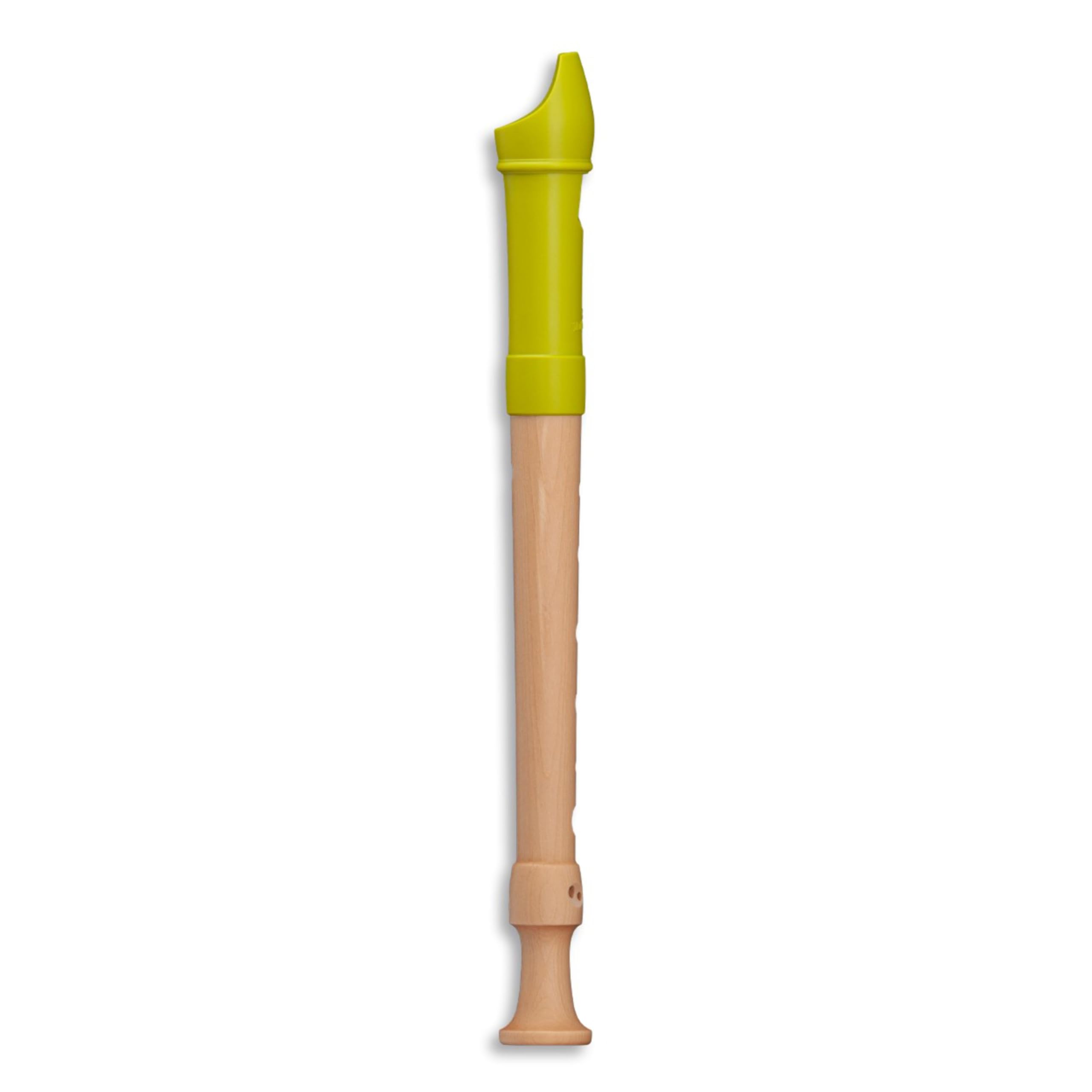 Mollenhauer FIPPLE Lere - Flauta dulce soprano en C, color verde manzana, plástico/arce, doble agujero alemán