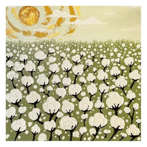 Grande œuvre d'art murale peinte main avec feuille d'or pure