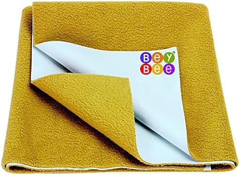 Beybee Premium Quick Dry Mattress Protector Baby Sheet - Large (Gold)
