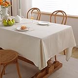 🍴 Großes Tischtuch: Diese Tischdecke hat eine Größe von 145x213 cm/57x84 inch und kann auf einem rechteckigen Tisch für 6-8 Plätze verwendet werden; Sie ist eine ausgezeichnete Dekoration für Familienfeiern und Bankette, zu denen Freunde eingeladen werden;