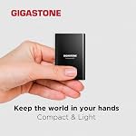 GIGASTONE 2To Disque SSD Externe Vitesse de Lecture 500Mo/s USB 3.2 USB-C Disque SSD Externe Portable, 3D NAND Ultra Mince Métal, pour PS4 PC Ordinateur Portable Mac Windows Linux Android Xbox One Téléviseur Intelligent