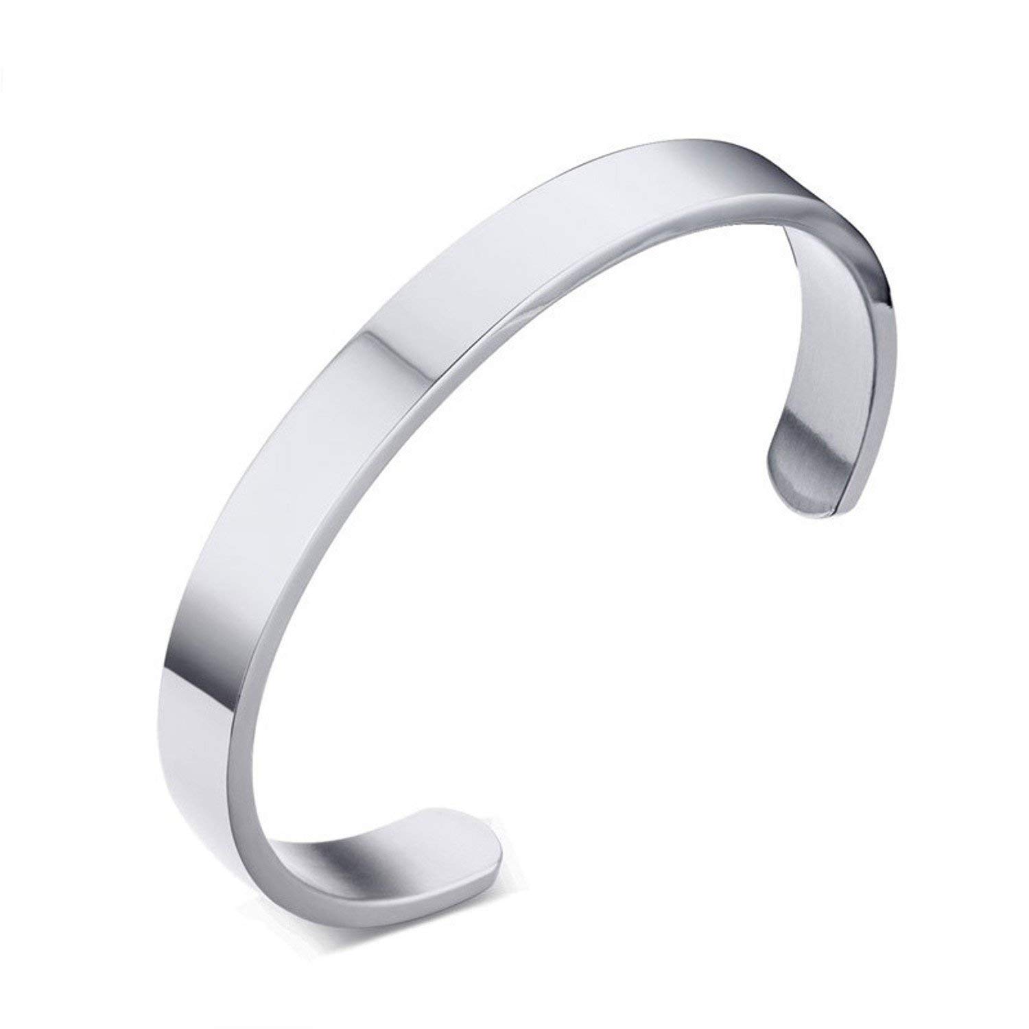 Zivom Solid Cuff 316L Stainless Steel Cuff Kada Bangle Bracelet For Men (B076JDGN6Y) Amazon Price History, Amazon Price Tracker