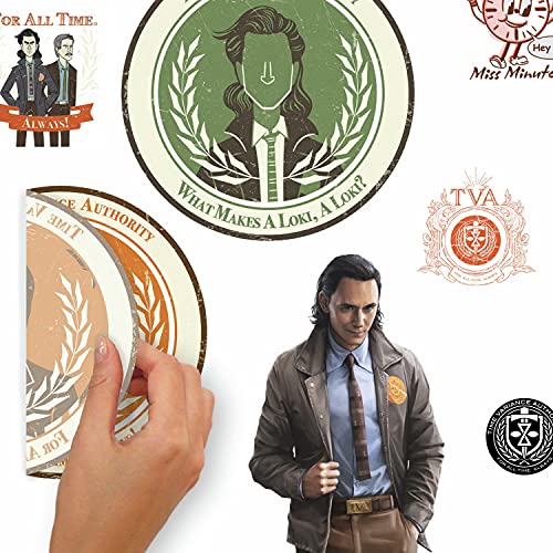 Stickers Loki Marvel repositionnables et lavables sans trace mur