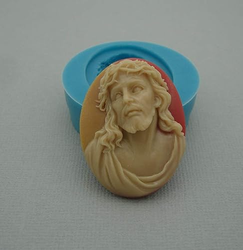 Miniatura 3 de FS Molde de silicona Jesús flexible para manualidades, joyería, resina, álbumes de recortes, arcilla polimérica (1.181 x 1.575 in).