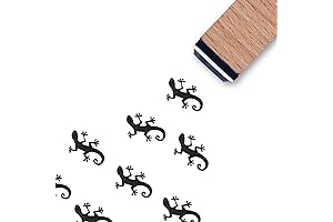 Lizard Rubber Stamp, 3/5 Inch Small Mini Stamp for Card Making