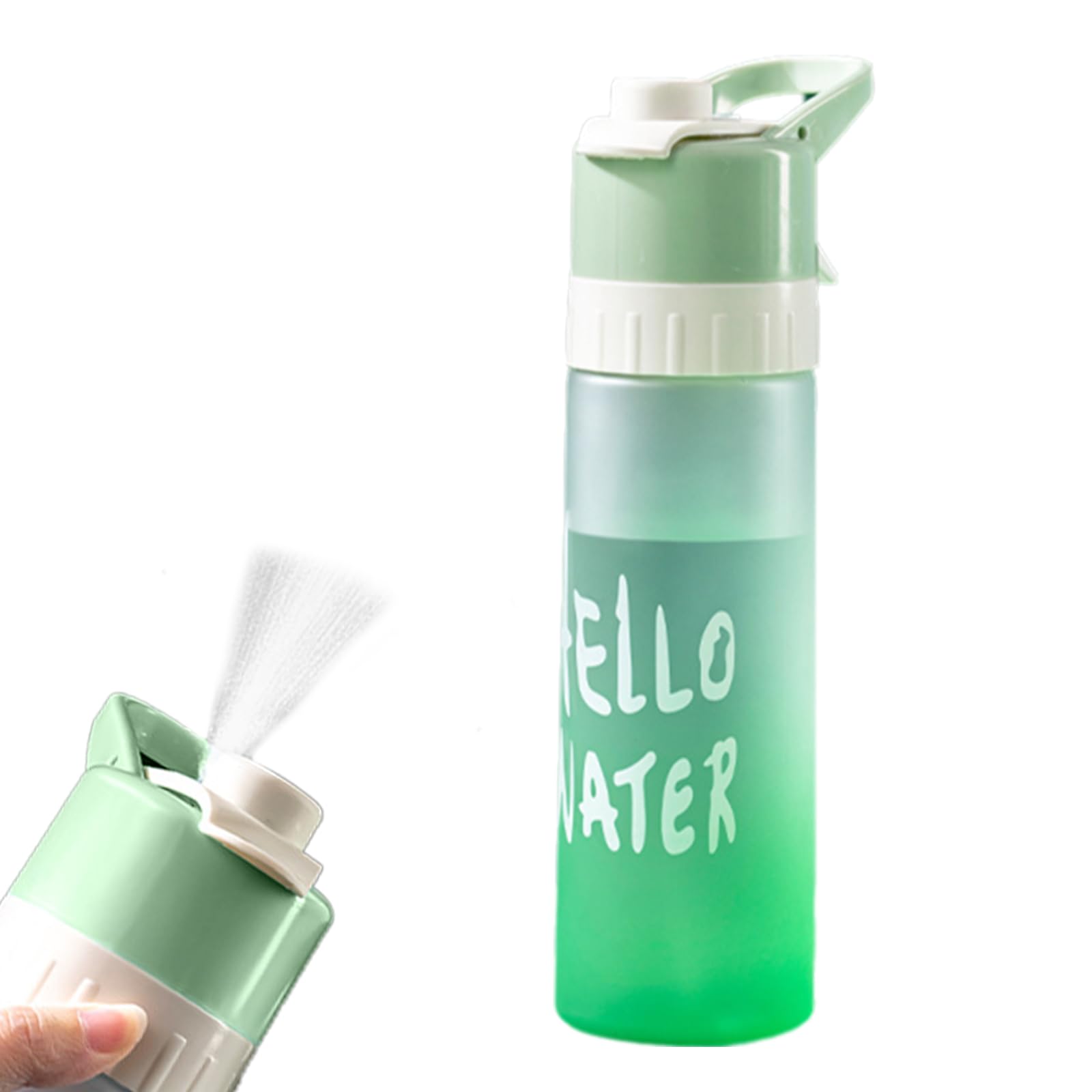 Water Spray Bottle Misting Water Bottle Sport Water Bottle for Outdoor Hydration 650ml Drinking Bottle with Flip Straw,for Cycling Climbing Fitness Hiking Running Mountaineering Humidification Cooling